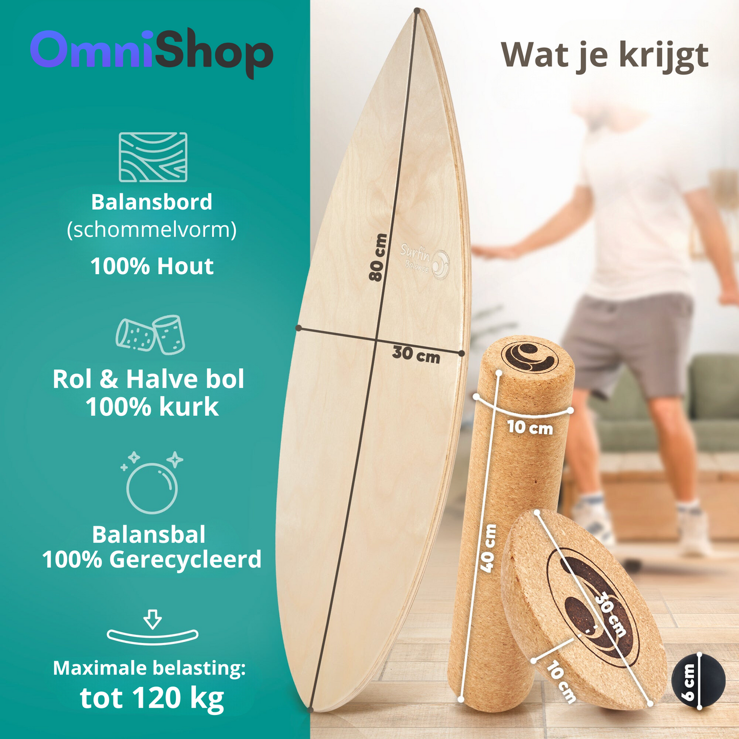 Houten Surf BalansBord